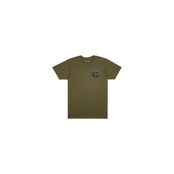 Fender Strat Anniv Badge Tee Olive L