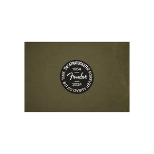 Fender Strat Anniv Badge Tee Olive M