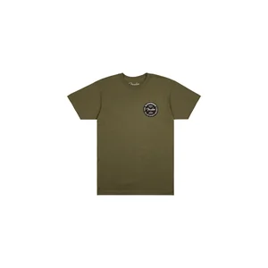 Fender Strat Anniv Badge Tee Olive XL