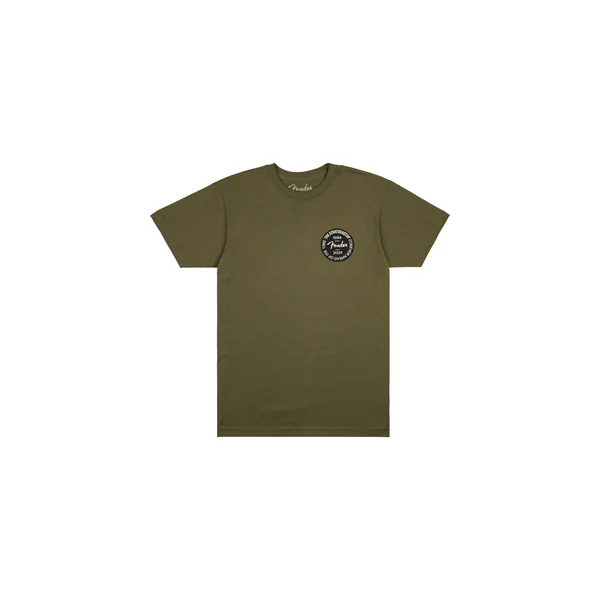 Fender Strat Anniv Badge Tee Olive XL
