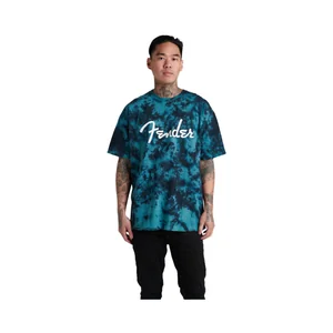 Fender T-Shirt Tie-Dye Logo Black XL