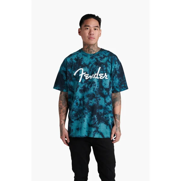 Fender T-Shirt Tie-Dye Logo Black XXL