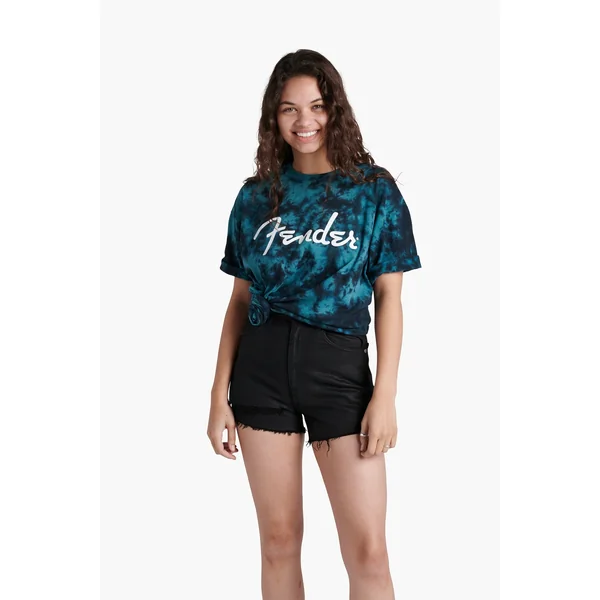 Fender T-Shirt Tie-Dye Logo Blue M
