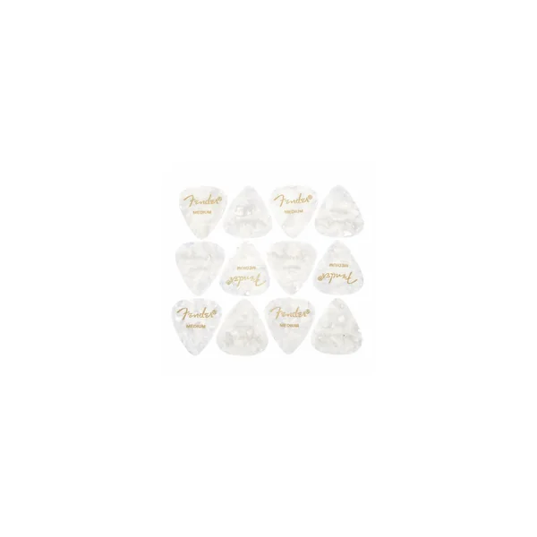 Fender White Pearloid Pick Set M