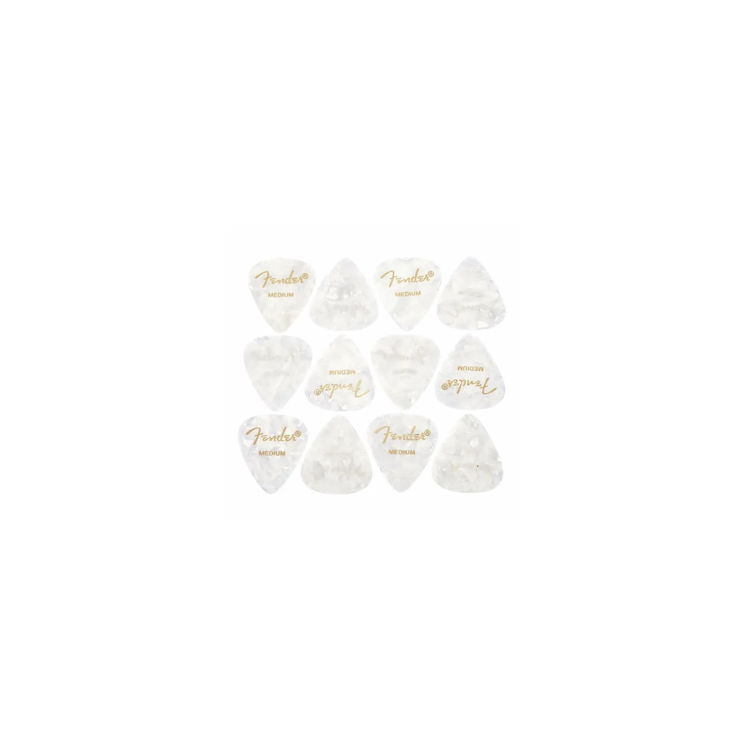 Fender White Pearloid Pick Set M