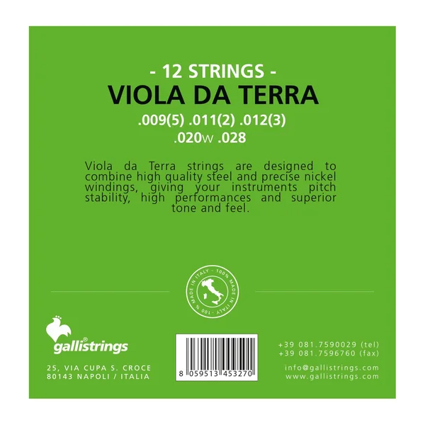 Galli Strings FG012 Viola da Terra Strings