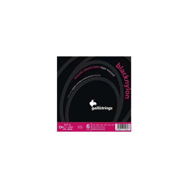 Galli Strings G77-6 Black Nylon Bass Strings