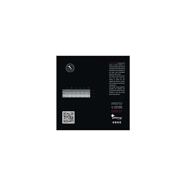 Galli Strings G77 Black Nylon Bass Strings