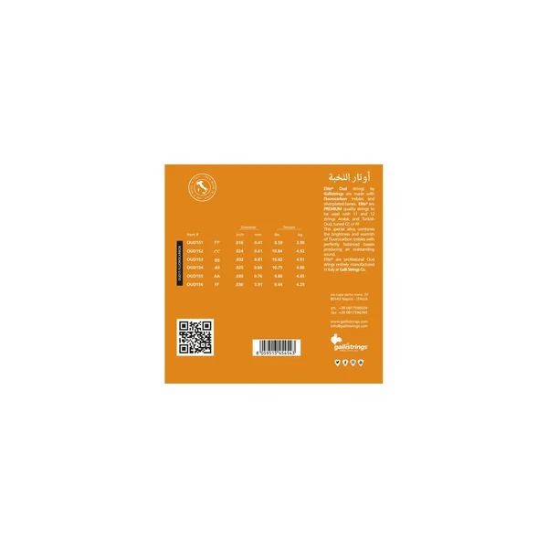 Galli Strings OUD15 Arabic FF Tuning FC