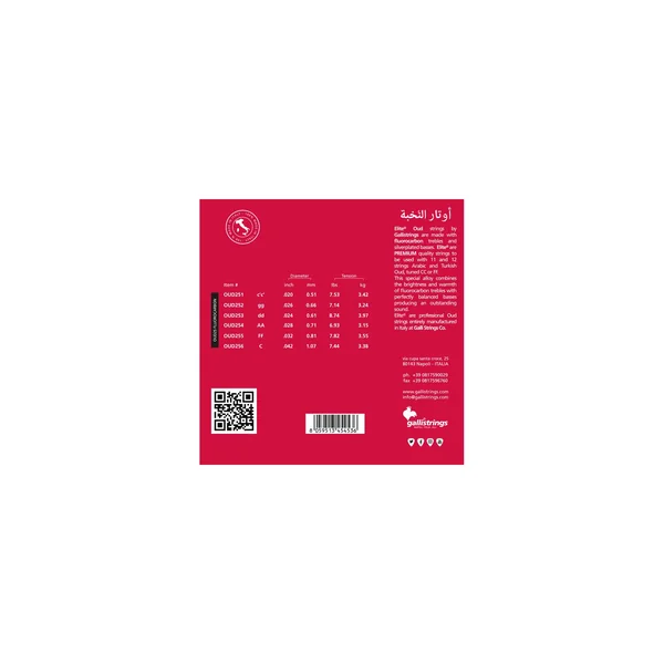 Galli Strings OUD25 Arabic CC Tuning FC