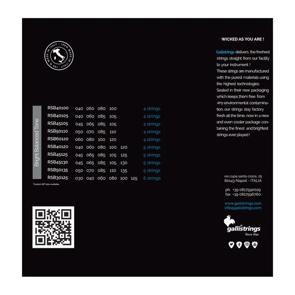 Galli Strings RSB45105 Electric Bass Strings