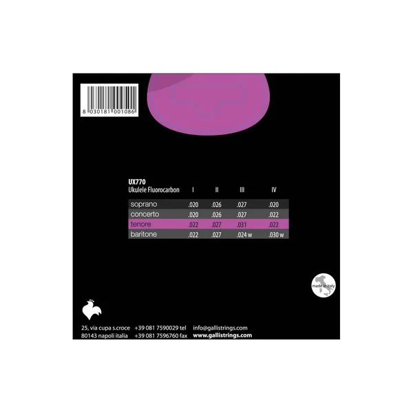 Galli Strings UX770 Tenor Ukulele Strings