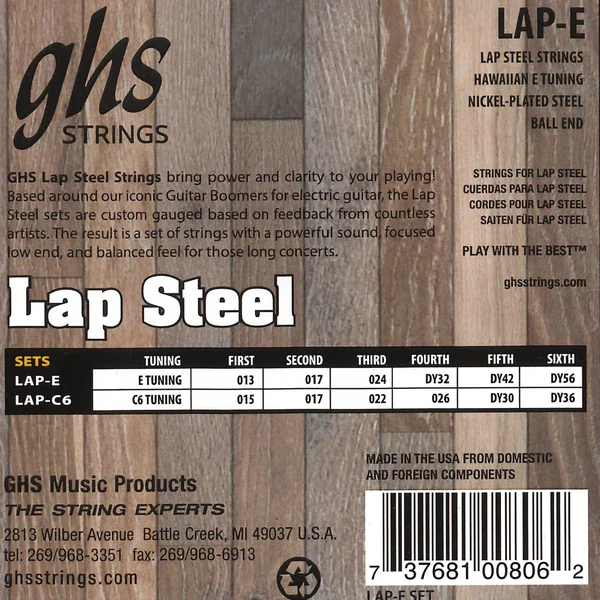 GHS Hawaiian Lap Steel Set E