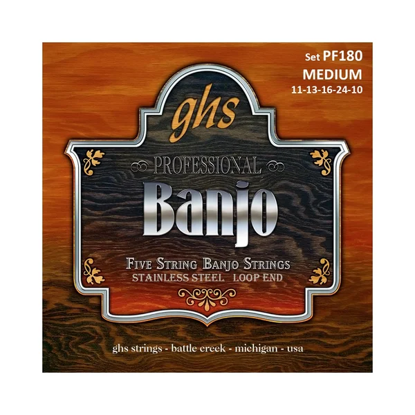 GHS PF180 5-String Banjo Set