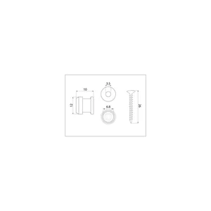 Grover S GP810B End Pins Black