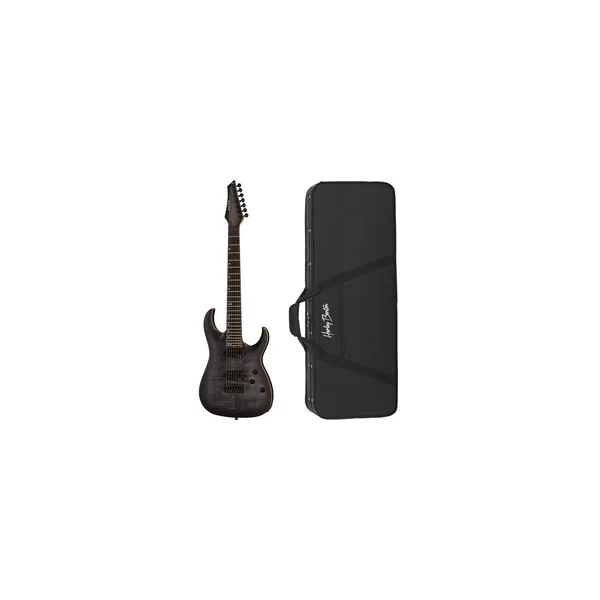 Harley Benton Amarok-7 BKNT Flame Bur w/Case