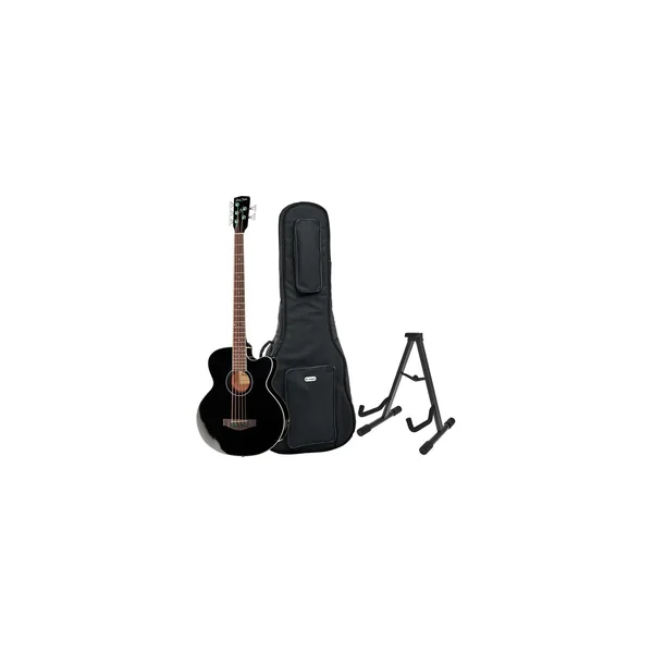Harley Benton B-35BK Acoustic Bass Bundle