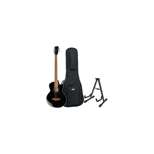 Harley Benton B-35BK-FL Acoustic Bass Bundle