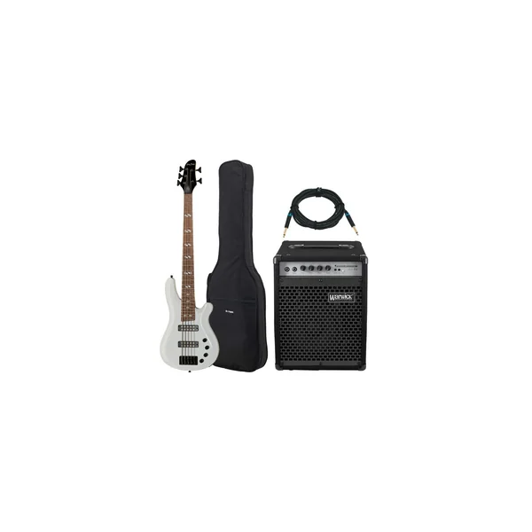 Harley Benton B-550 White Prog w/Warwick