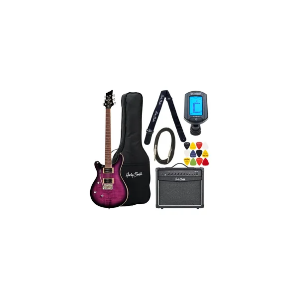 Harley Benton CST-24T LH Purple Burst Bundle