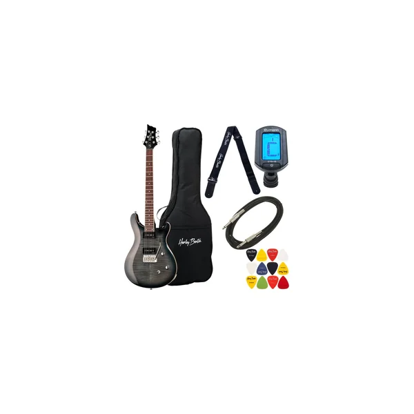 Harley Benton CST-24T P90 Black Flame Bundle