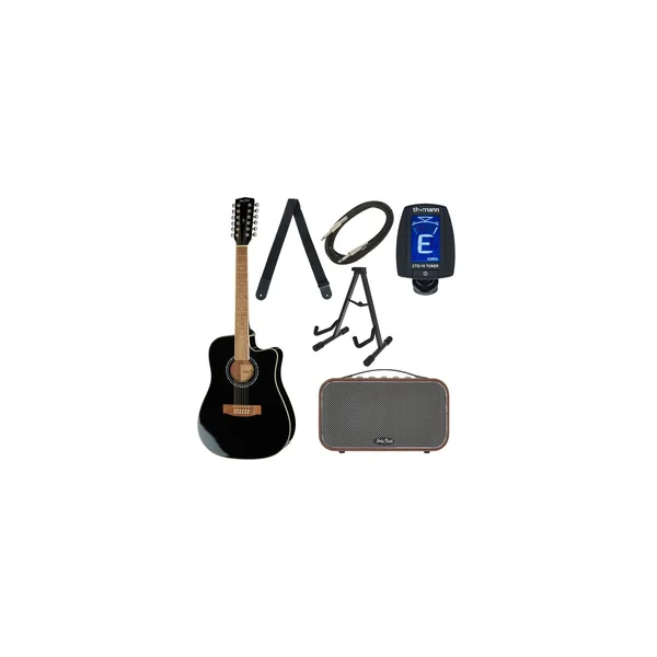 Harley Benton D-200CE-12BK Bundle