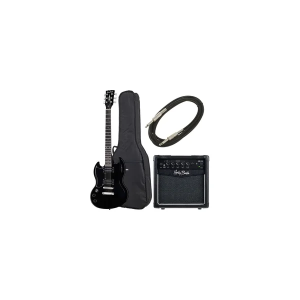 Harley Benton DC-200LH BK Student Ser Bundle