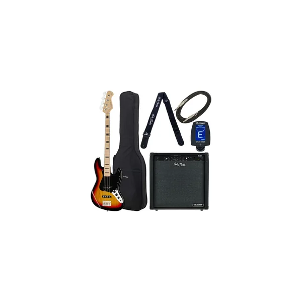 Harley Benton JB-75MN SB Vintage Seri Bundle