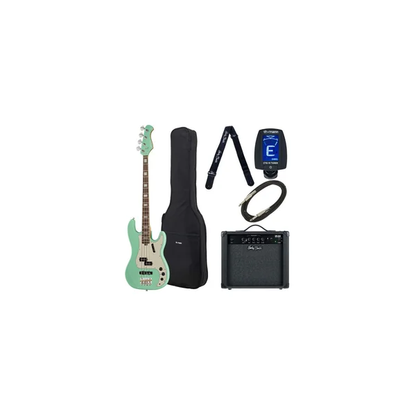 Harley Benton MV-4PJ Seafoam Green Set