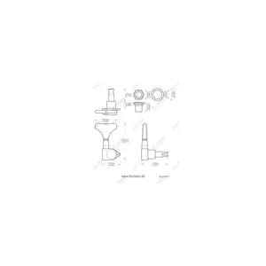 Harley Benton Parts Bass Tuners Set Black