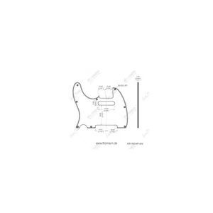Harley Benton Parts TE-Style Pickguard BK LH