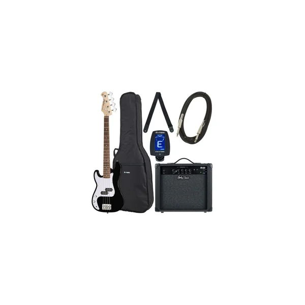 Harley Benton PB-Shorty LH BK Std. Set 1