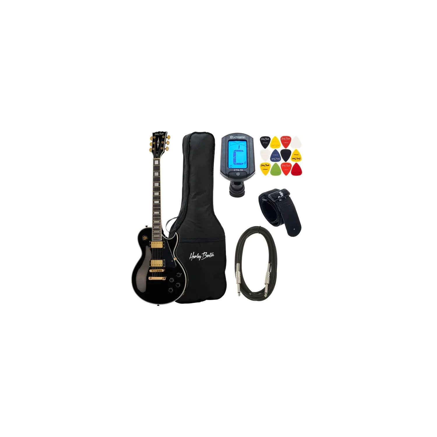 Harley Benton SC-500 BK Vintage Serie Bundle