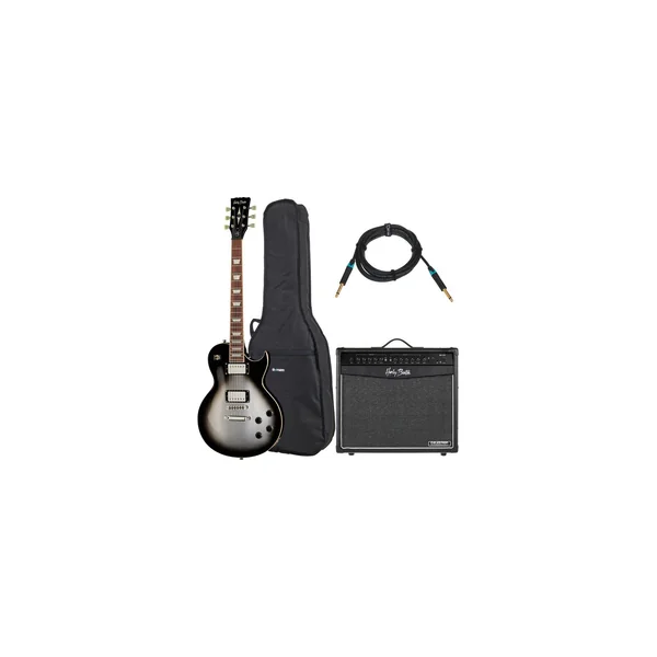 Harley Benton SC-550 II Silver Burst Bundle
