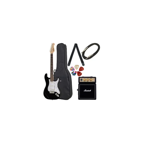 Harley Benton ST-20 BK Standard Serie Bundle