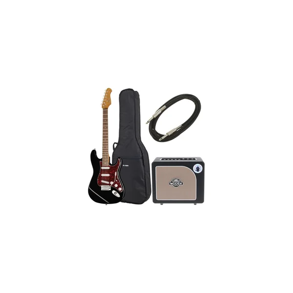 Harley Benton ST-62BK Hot Rod Mooer Bundle