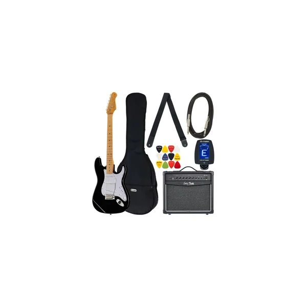 Harley Benton ST-62MN BK Vintage Bundle 2