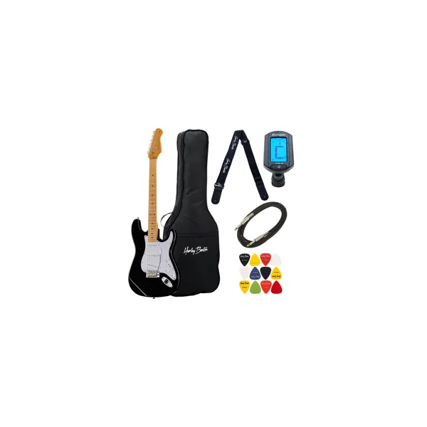 Harley Benton ST-62MN BK Vintage Seri Bundle