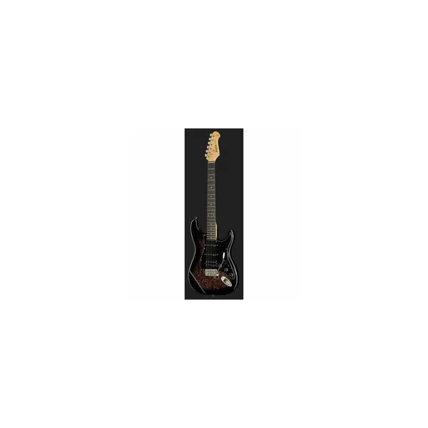 Harley Benton ST-70 Black Paisley Bundle