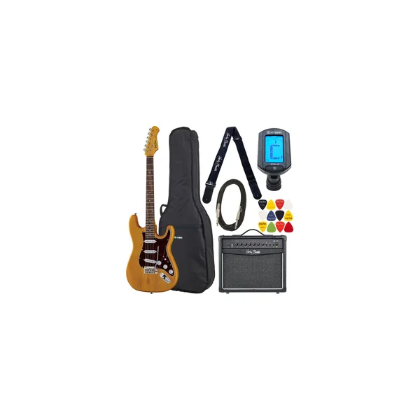 Harley Benton ST-90SA Swamp Ash DLX S Bundle