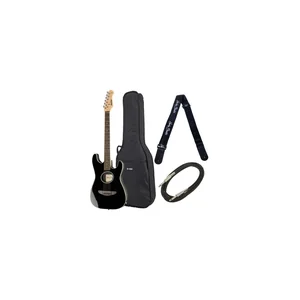 Harley Benton ST-Acoustic Black Bundle