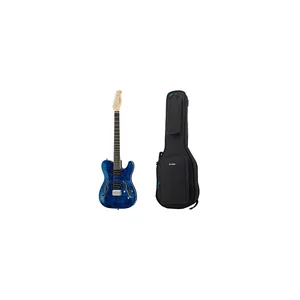 Harley Benton TE-90QM HH Trans Blue w/Bag