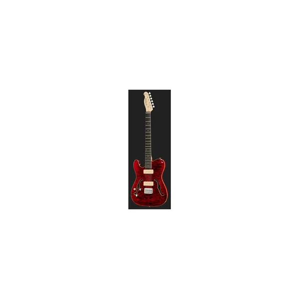 Harley Benton TE-90QM LH Trans Red w/Bag