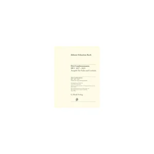 Henle Verlag Bach Drei Gambensonaten Viola