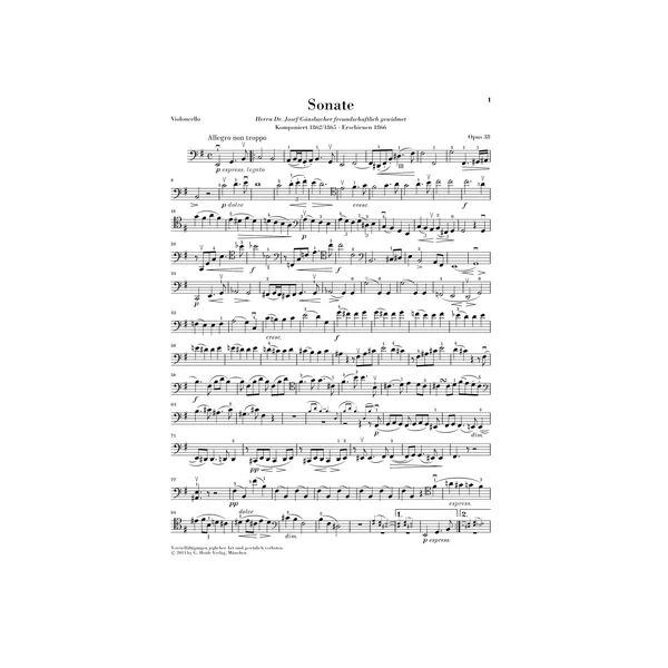 Henle Verlag Brahms Cellosonate op. 38