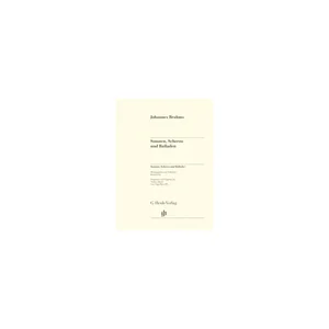 Henle Verlag Brahms Sonate Scherzo Ballade