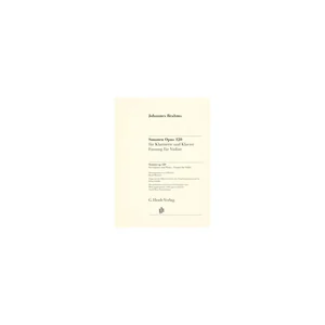 Henle Verlag Brahms Sonaten op.120 Violin