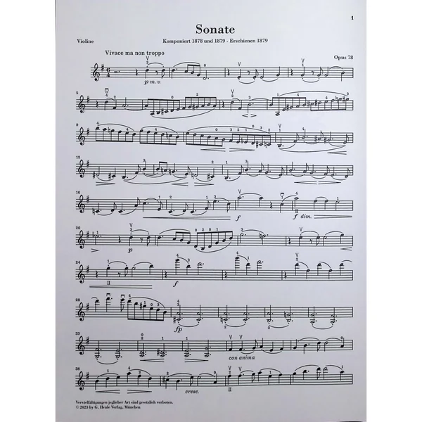 Henle Verlag Brahms Violinsonate op.78