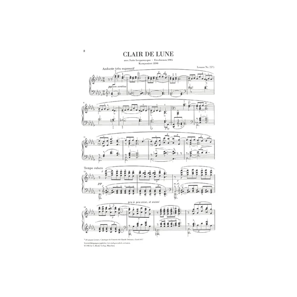 Henle Verlag Debussy Suite bergamasque