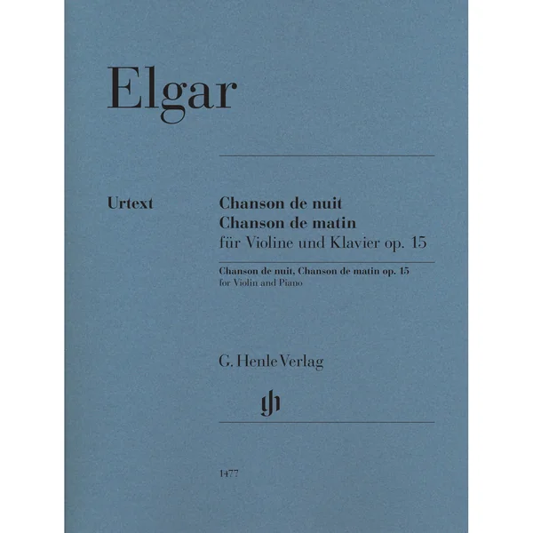 Henle Verlag Elgar Chanson De Nuit/De Matin